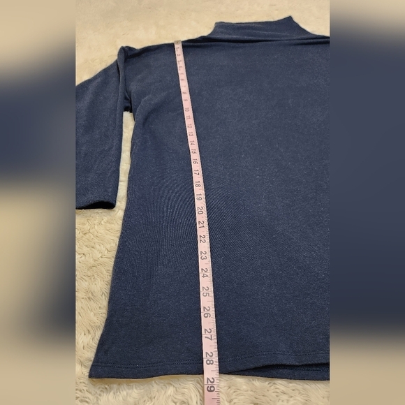 EILEEN FISHER Cozy Brushed Terry Mock Neck Long Boxy Fit Pullover Top Sz XL - Picture 6 of 8